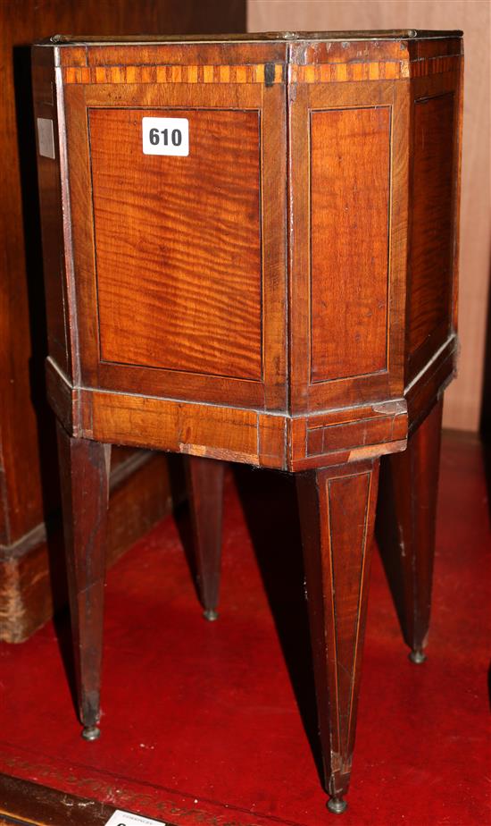 A Dutch inlaid jardiniere H.55cm